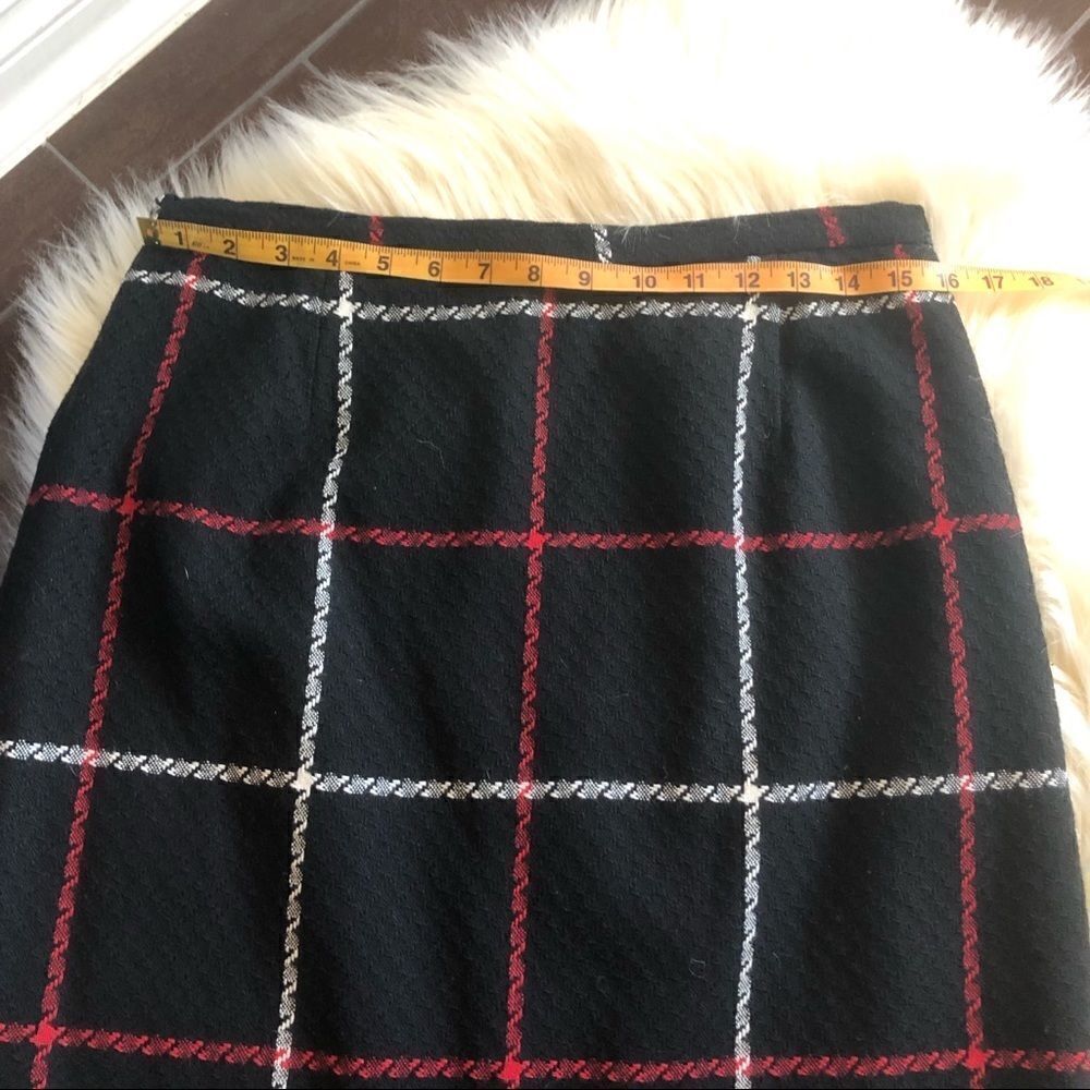 Nouveaux vintage wool chunky plaid skirt sz 14 - Picture 6 of 7